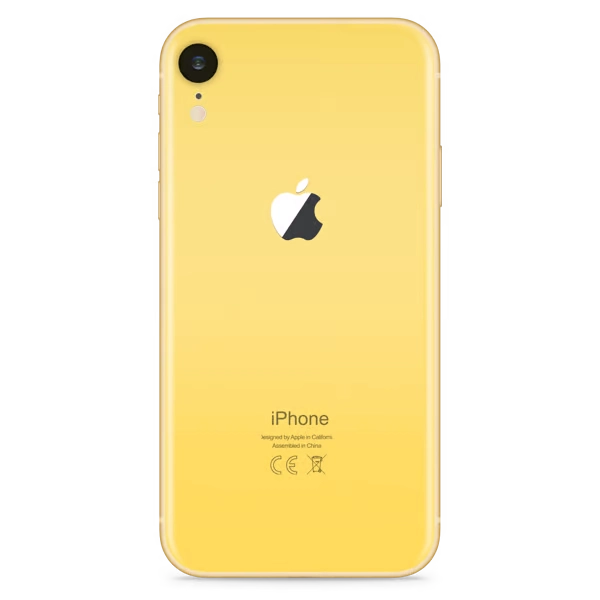 iPhone xr yellow back side