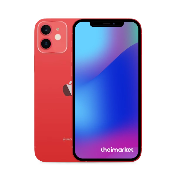 iphone 12 mini red front and back side