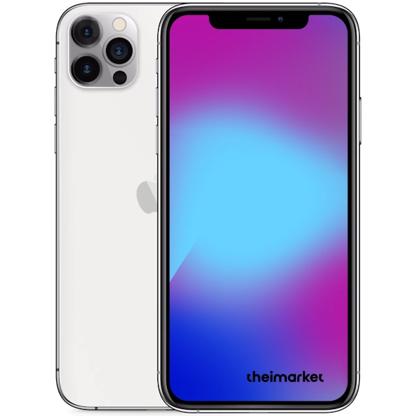 iphone 12 pro max silver front and back side