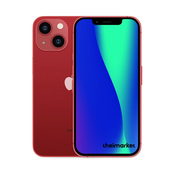 iphone 13 mini red back and front side