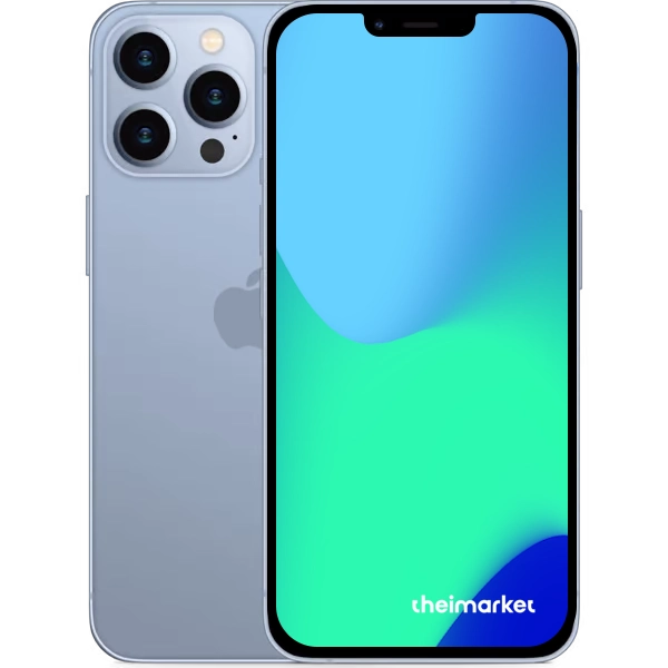 iphone 13 pro max sierra blue back and front side