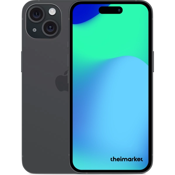 iphone 15 plus black front and back side