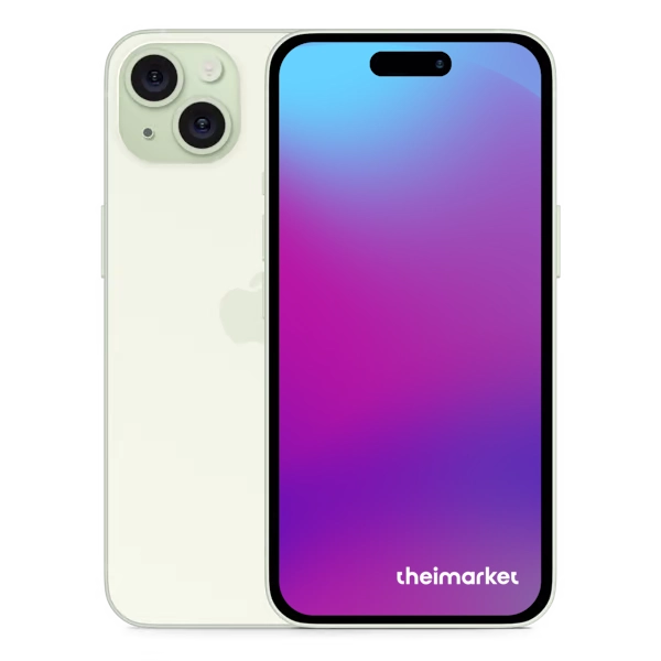 iphone 15 green back and front side